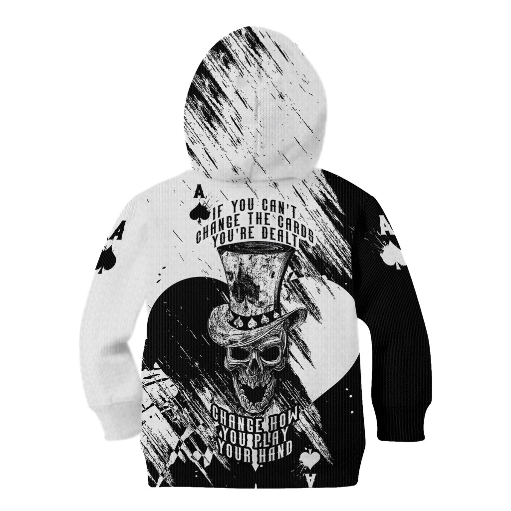 Black Joke Skull Kid Hoodie Spade Ace Grunge Art - Wonder Print Shop