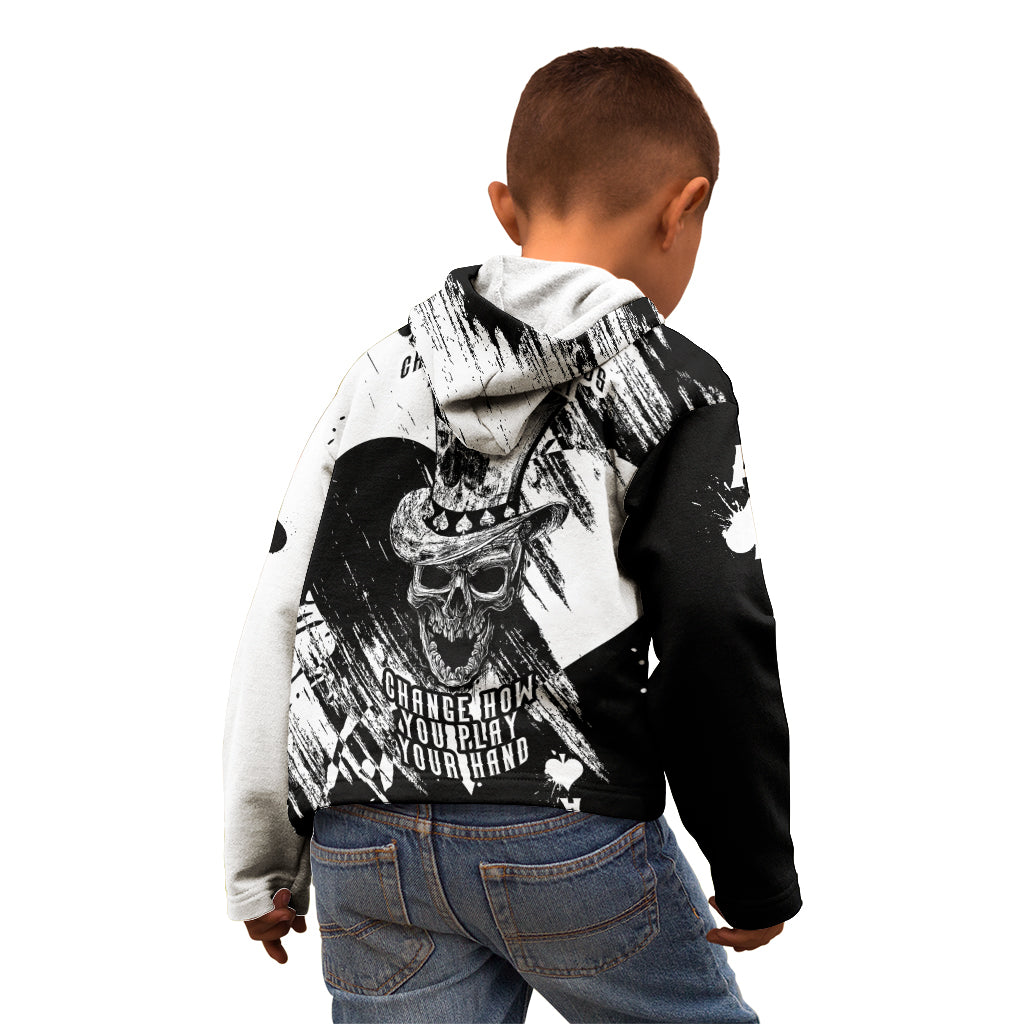 Black Joke Skull Kid Hoodie Spade Ace Grunge Art - Wonder Print Shop