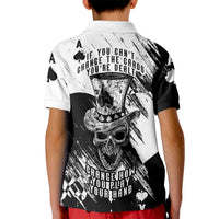 Black Joke Skull Kid Polo Shirt Spade Ace Grunge Art - Wonder Print Shop