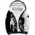 Black Joke Skull Sherpa Hoodie Spade Ace Grunge Art - Wonder Print Shop