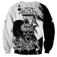 Black Joke Skull Sweatshirt Spade Ace Grunge Art - Wonder Print Shop