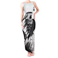 Black Joke Skull Tank Maxi Dress Spade Ace Grunge Art - Wonder Print Shop