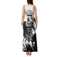Black Joke Skull Tank Maxi Dress Spade Ace Grunge Art - Wonder Print Shop