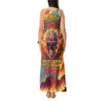Skull Flaming Tank Maxi Dress I Can Fix Stupid But It's Gonna Hurt - Wonder Print Shop