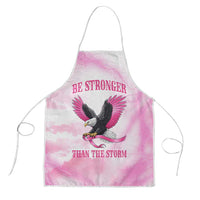 Pink Ribbon American Eagle Apron Breast Cancer Awareness - Be Stronger Than The Storm