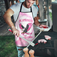 Pink Ribbon American Eagle Apron Breast Cancer Awareness - Be Stronger Than The Storm