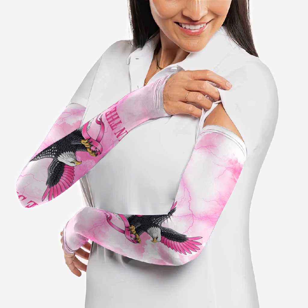 Pink Ribbon American Eagle Arm Sleeves Breast Cancer Awareness - Be Stronger Than The Storm