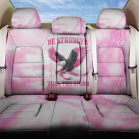 Pink Ribbon American Eagle Back Car Seat Cover Breast Cancer Awareness - Be Stronger Than The Storm