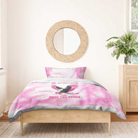 Pink Ribbon American Eagle Bedding Set Breast Cancer Awareness - Be Stronger Than The Storm
