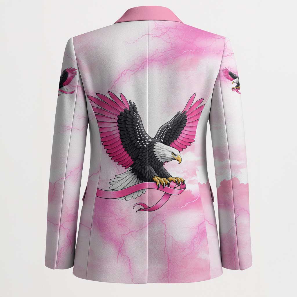 Pink Ribbon American Eagle Blazer Breast Cancer Awareness - Be Stronger Than The Storm