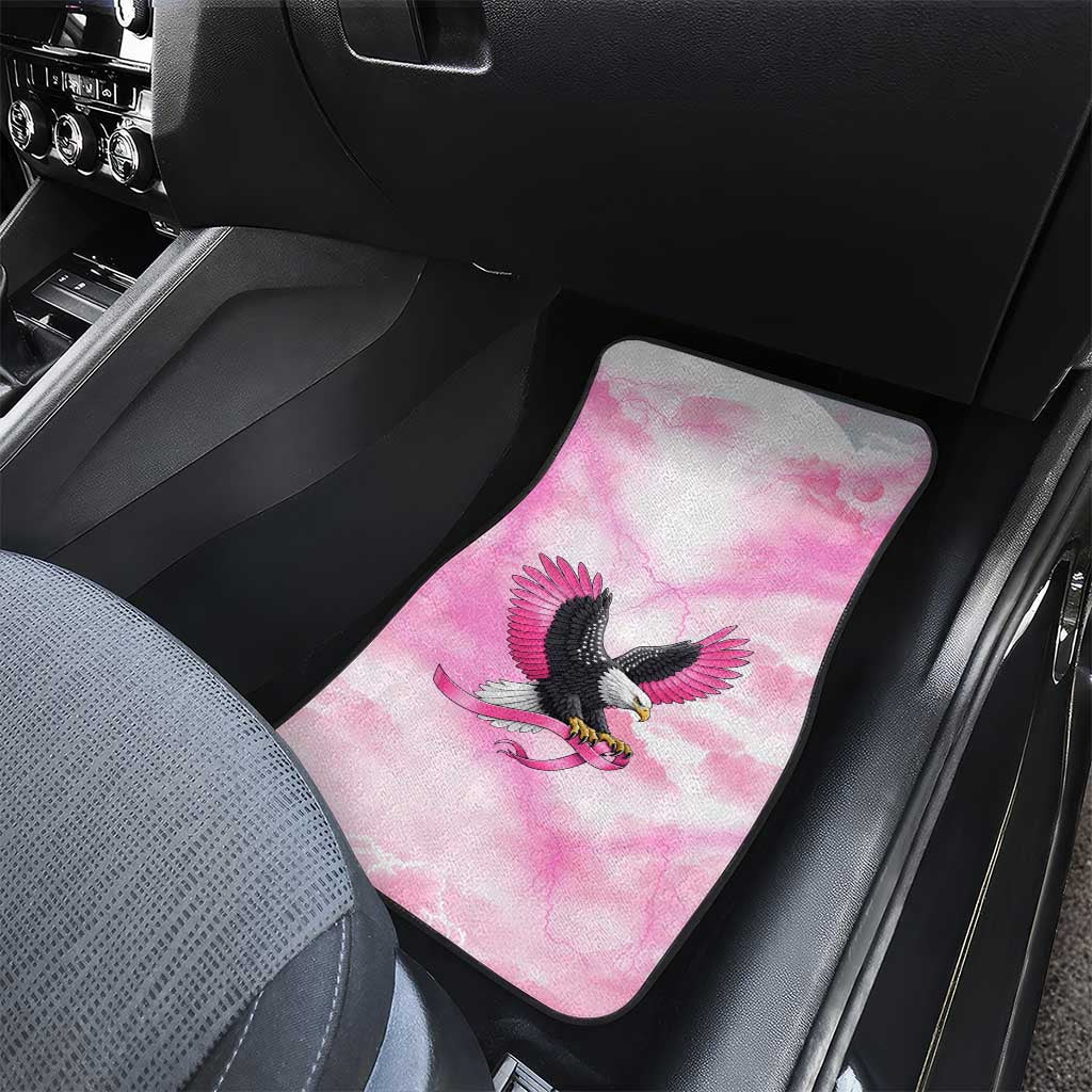 Pink Ribbon American Eagle Car Mats Breast Cancer Awareness - Be Stronger Than The Storm