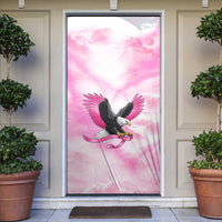 Pink Ribbon American Eagle Door Cover Breast Cancer Awareness - Be Stronger Than The Storm