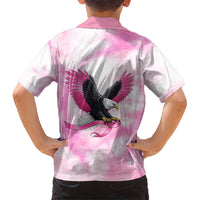 Pink Ribbon American Eagle Family Matching Summer Maxi Dress and Hawaiian Shirt Breast Cancer Awareness - Be Stronger Than The Storm