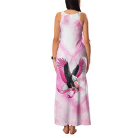 Pink Ribbon American Eagle Family Matching Tank Maxi Dress and Hawaiian Shirt Breast Cancer Awareness - Be Stronger Than The Storm