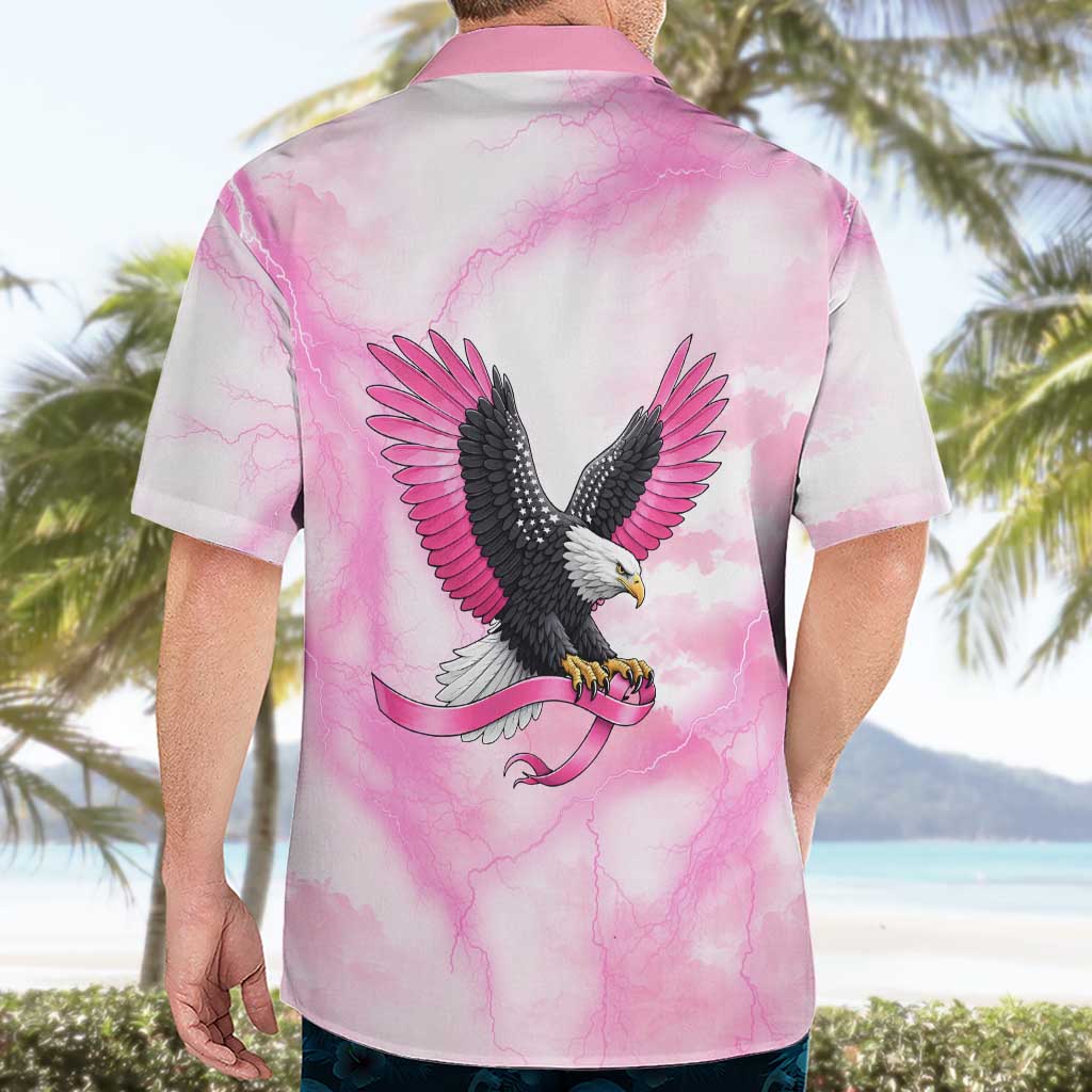 Pink Ribbon American Eagle Hawaiian Shirt Breast Cancer Awareness - Be Stronger Than The Storm