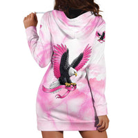 Pink Ribbon American Eagle Hoodie Dress Breast Cancer Awareness - Be Stronger Than The Storm