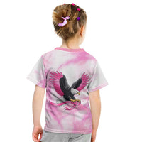 Pink Ribbon American Eagle Kid T Shirt Breast Cancer Awareness - Be Stronger Than The Storm