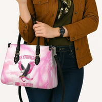 Pink Ribbon American Eagle Leather Bag Breast Cancer Awareness - Be Stronger Than The Storm