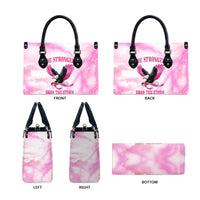 Pink Ribbon American Eagle Leather Bag Breast Cancer Awareness - Be Stronger Than The Storm