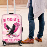 Pink Ribbon American Eagle Luggage Cover Breast Cancer Awareness - Be Stronger Than The Storm