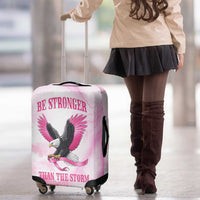 Pink Ribbon American Eagle Luggage Cover Breast Cancer Awareness - Be Stronger Than The Storm