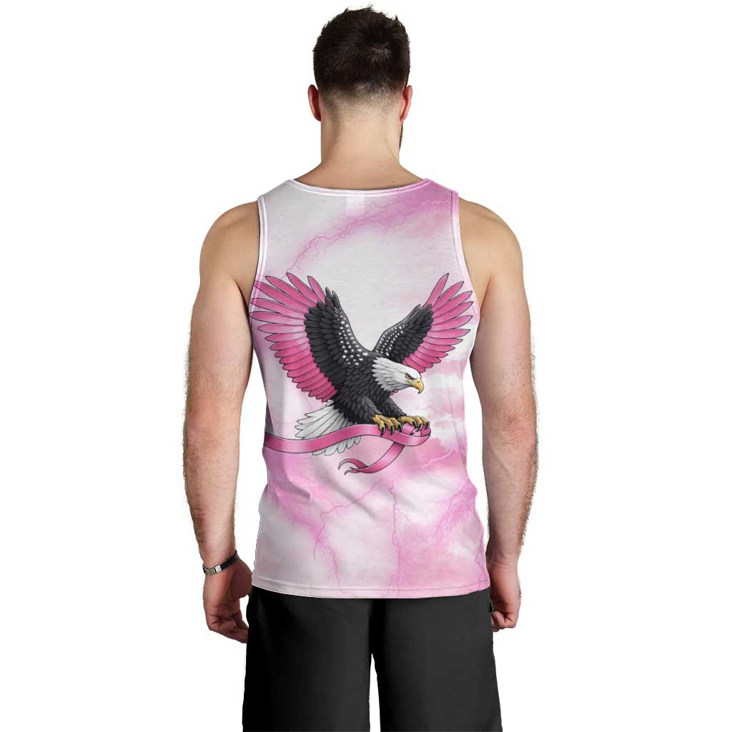 Pink Ribbon American Eagle Men Tank Top Breast Cancer Awareness - Be Stronger Than The Storm