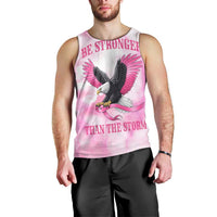 Pink Ribbon American Eagle Men Tank Top Breast Cancer Awareness - Be Stronger Than The Storm