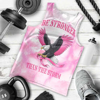 Pink Ribbon American Eagle Men Tank Top Breast Cancer Awareness - Be Stronger Than The Storm