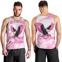 Pink Ribbon American Eagle Men Tank Top Breast Cancer Awareness - Be Stronger Than The Storm