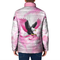 Pink Ribbon American Eagle Padded Jacket Breast Cancer Awareness - Be Stronger Than The Storm