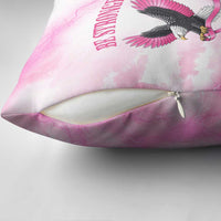 Pink Ribbon American Eagle Pillow Cover Breast Cancer Awareness - Be Stronger Than The Storm