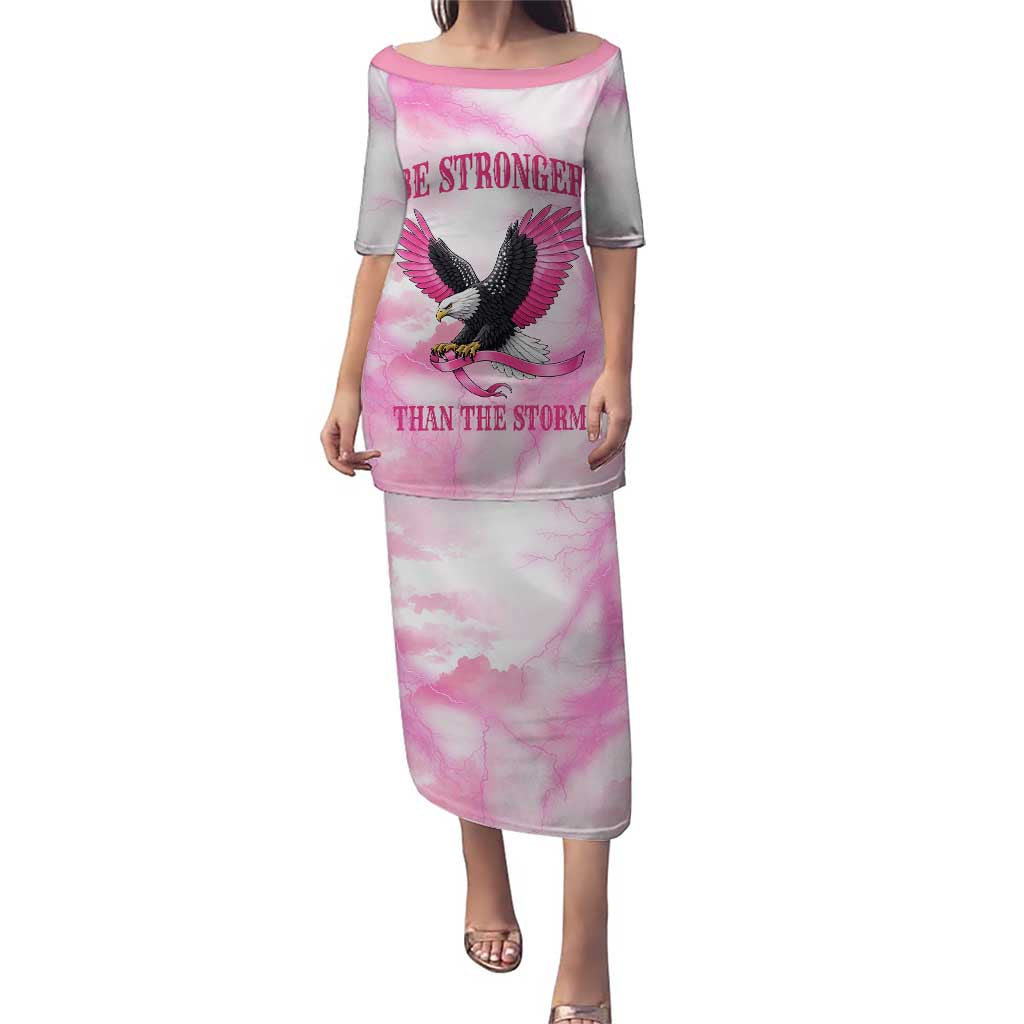 Pink Ribbon American Eagle Puletasi Breast Cancer Awareness - Be Stronger Than The Storm