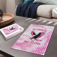 Pink Ribbon American Eagle Puzzle Breast Cancer Awareness - Be Stronger Than The Storm
