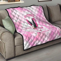 Pink Ribbon American Eagle Quilt Breast Cancer Awareness - Be Stronger Than The Storm