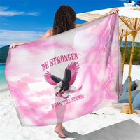 Pink Ribbon American Eagle Sarong Breast Cancer Awareness - Be Stronger Than The Storm