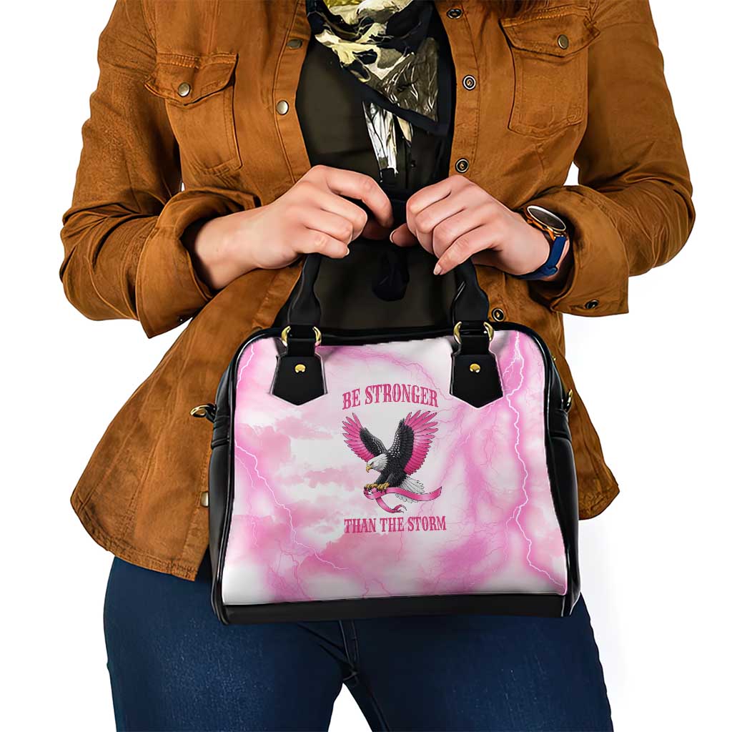 Pink Ribbon American Eagle Shoulder Handbag Breast Cancer Awareness - Be Stronger Than The Storm