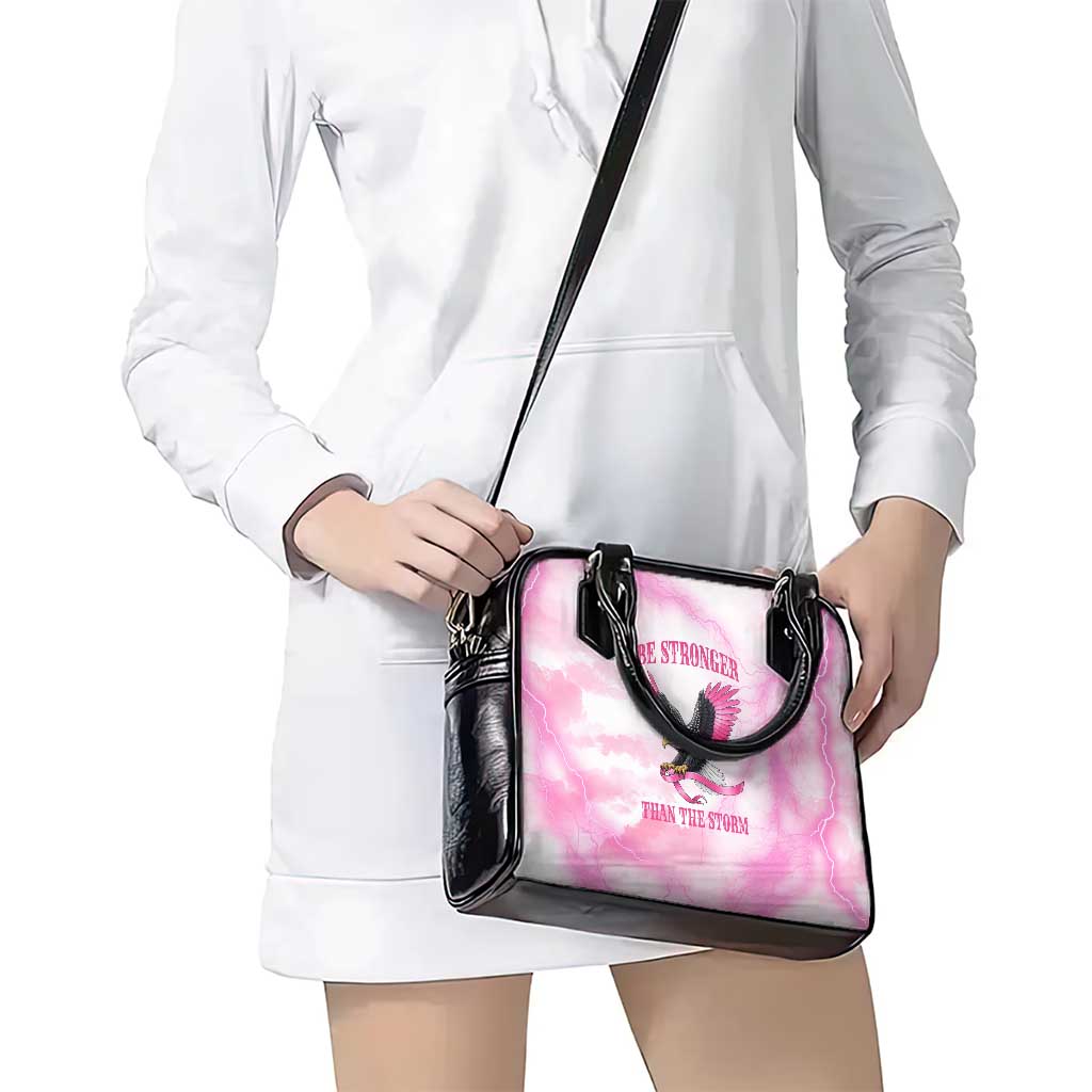 Pink Ribbon American Eagle Shoulder Handbag Breast Cancer Awareness - Be Stronger Than The Storm