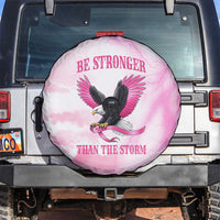 Pink Ribbon American Eagle Spare Tire Cover Breast Cancer Awareness - Be Stronger Than The Storm