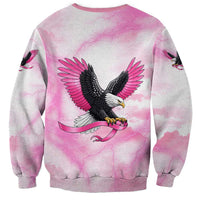 Pink Ribbon American Eagle Sweatshirt Breast Cancer Awareness - Be Stronger Than The Storm
