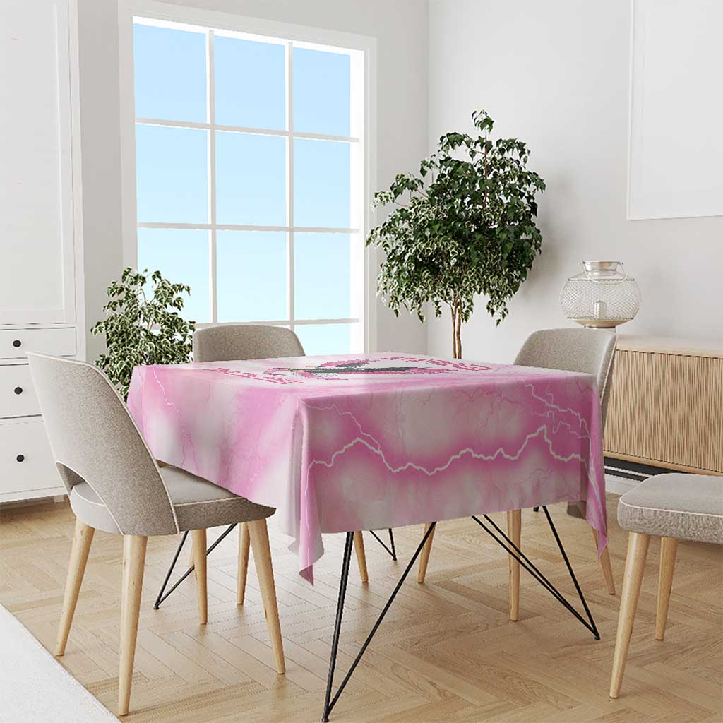 Pink Ribbon American Eagle Tablecloth Breast Cancer Awareness - Be Stronger Than The Storm