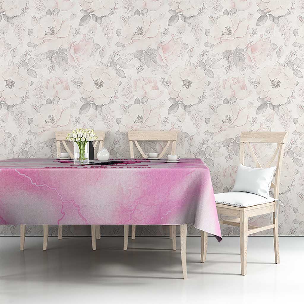 Pink Ribbon American Eagle Tablecloth Breast Cancer Awareness - Be Stronger Than The Storm
