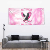Pink Ribbon American Eagle Tapestry Breast Cancer Awareness - Be Stronger Than The Storm