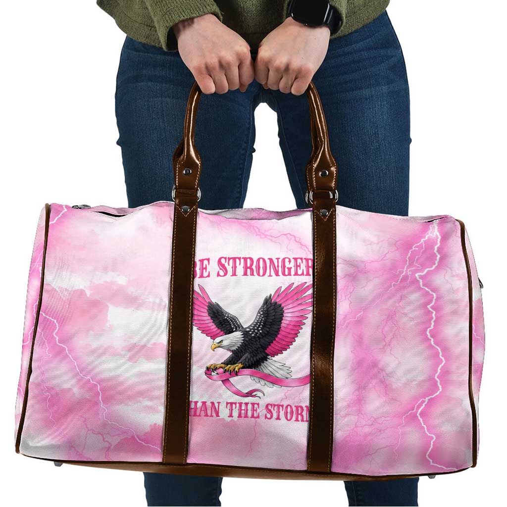 Pink Ribbon American Eagle Travel Bag Breast Cancer Awareness - Be Stronger Than The Storm
