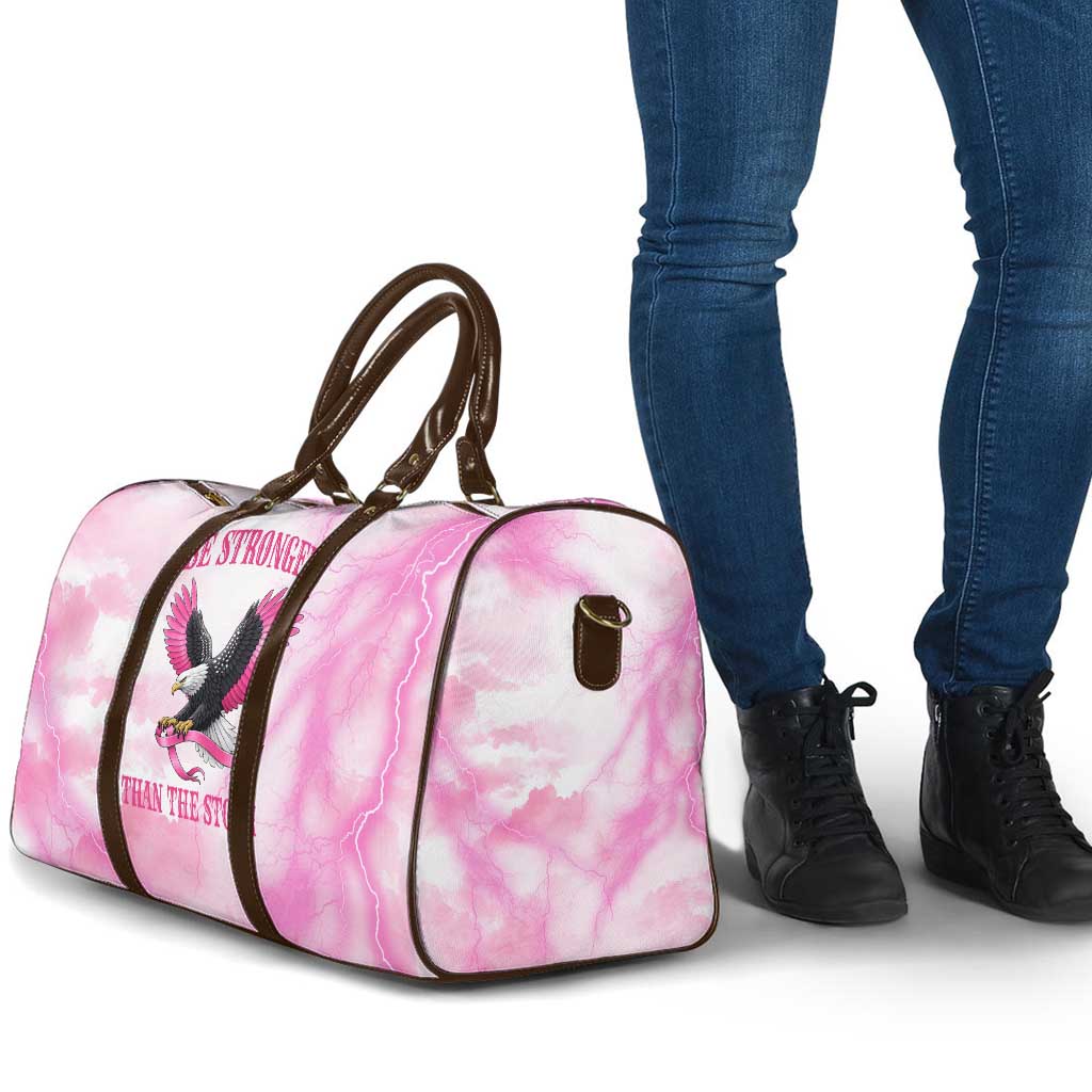 Pink Ribbon American Eagle Travel Bag Breast Cancer Awareness - Be Stronger Than The Storm
