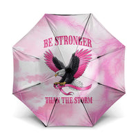 Pink Ribbon American Eagle Umbrella Breast Cancer Awareness - Be Stronger Than The Storm