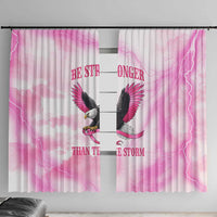 Pink Ribbon American Eagle Window Curtain Breast Cancer Awareness - Be Stronger Than The Storm