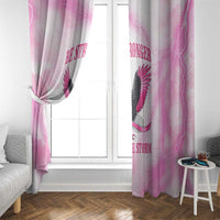 Pink Ribbon American Eagle Window Curtain Breast Cancer Awareness - Be Stronger Than The Storm