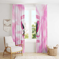 Pink Ribbon American Eagle Window Curtain Breast Cancer Awareness - Be Stronger Than The Storm