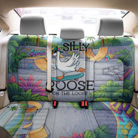 Funny Silly Goose on The Loose Back Car Seat Cover with Skateboard and Palm Trees
