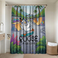 Funny Silly Goose on The Loose Bathroom Set with Skateboard and Palm Trees
